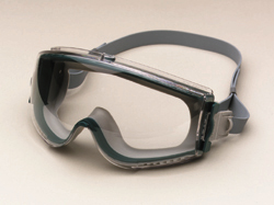 Goggles, Stealth, Gray Frame, Clear Anti-Fog, Anti-Static, Anti-Scratch, Anti-Uv Coating Lens - Latex, Supported